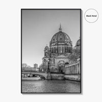 Berlin Black and White Fine Art Photo Print, Berliner Dom Museum Island Germany Poster