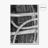 Atlanta Black and White Fine Art Photo Print, Georgia USA Poster, ATL Highway Interchange