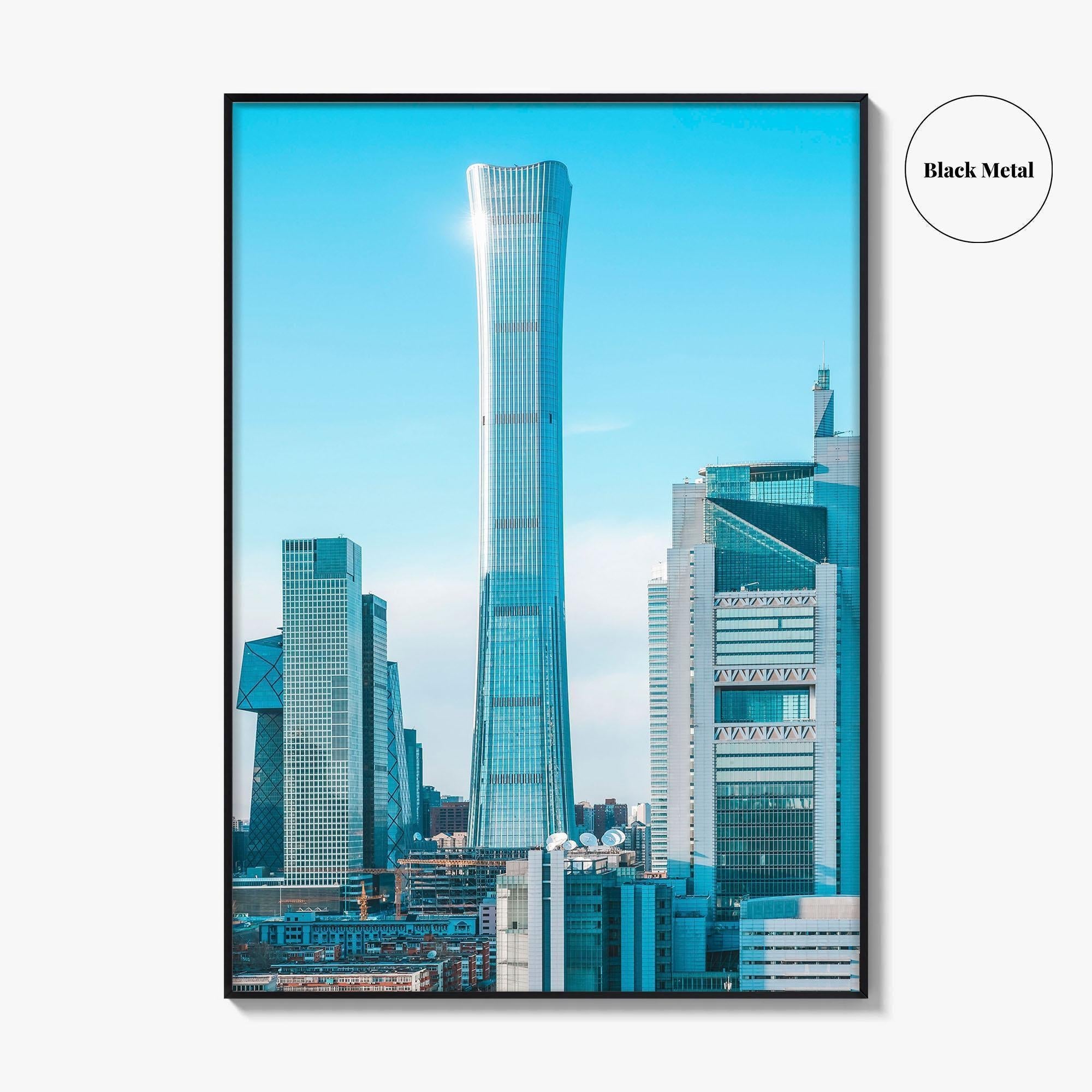 Beijing Skyline Fine Art Photo Print, China, CBD Guomao, Wall Decor Poster