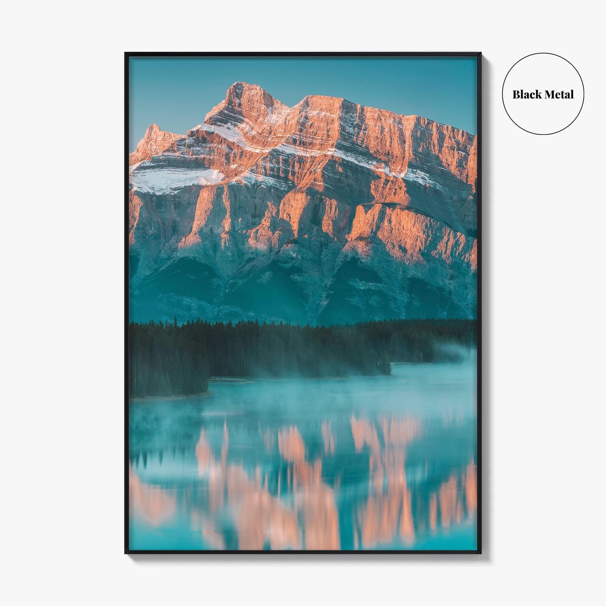 Banff National Park Fine Art Photo Print, Two Jack Lake, Alberta Canada Wall Poster