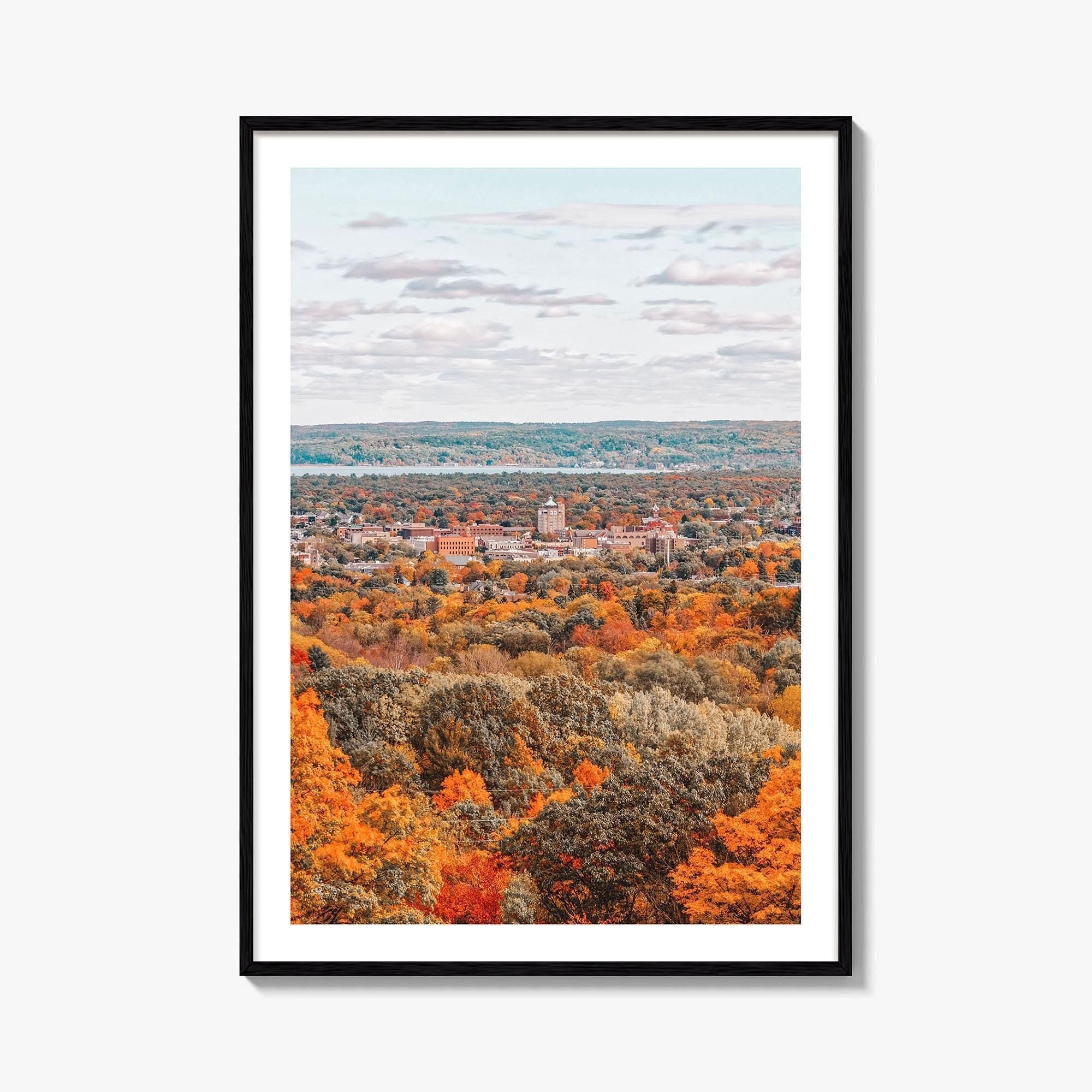 Traverse City Skyline Fine Art Photo Print, Downtown, Michigan, USA Wall Decor Poster