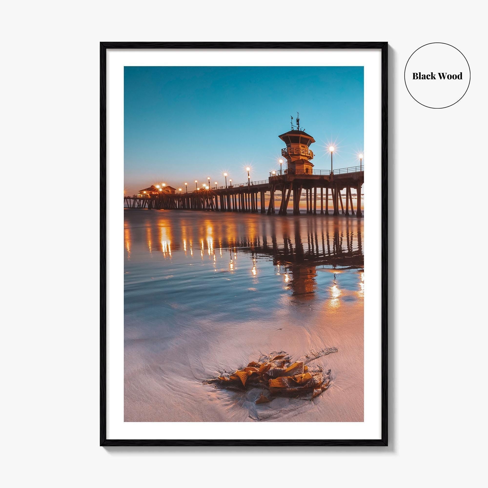 Huntington Beach Pier Fine Art Photo Print, Orange County, California USA Wall Poster