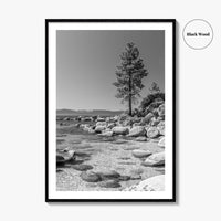 Lake Tahoe Black and White Fine Art Photo Print, Secret Harbor Nevada Poster