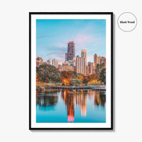 Chicago Lincoln Park Skyline Fine Art Photo Print, Wall Decor Poster, Illinois USA