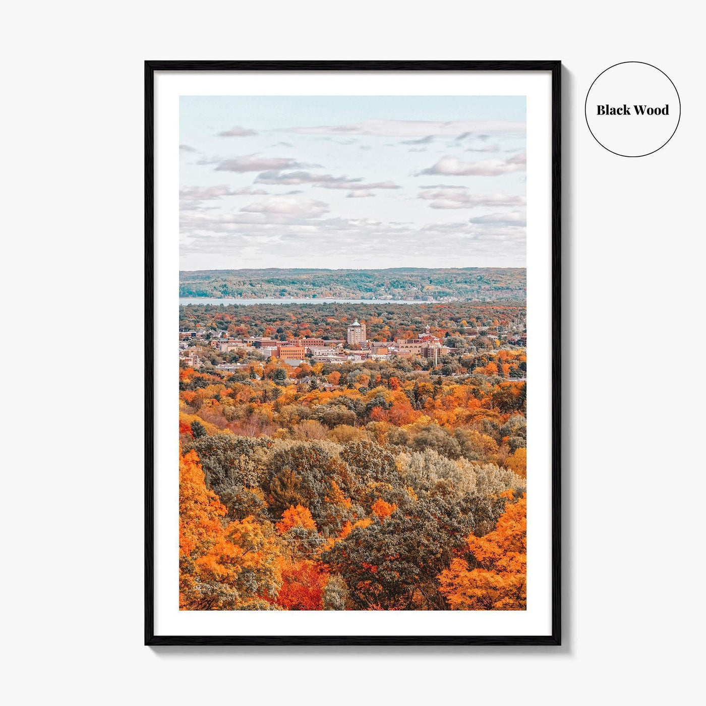 Traverse City Skyline Fine Art Photo Print, Downtown, Michigan, USA Wall Decor Poster