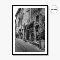 San Gimignano Black and White Fine Art Photo Print, Tuscany Italy Wall Poster