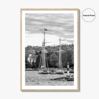 Sister Bay Black and White Fine Art Photo Print, Door County Harbor Wisconsin Poster