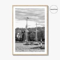 Sister Bay Black and White Fine Art Photo Print, Door County Harbor Wisconsin Poster