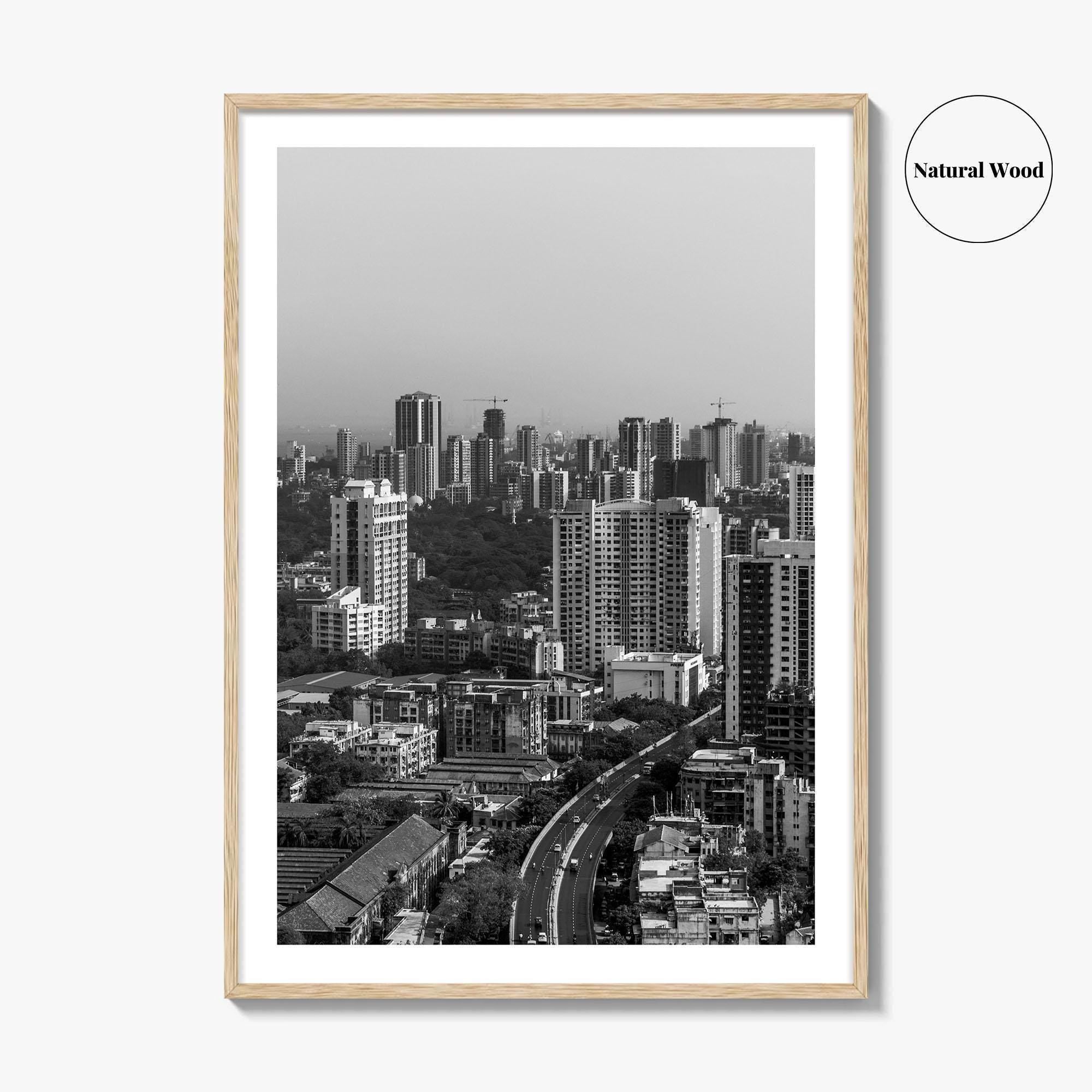 Mumbai Black and White Fine Art Photo Print, Bombay, Maharashtra India, Wall Decor Poster