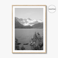 Whittier Alaska Black and White Fine Art Photo Print, Prince William Sound, Glacier, USA