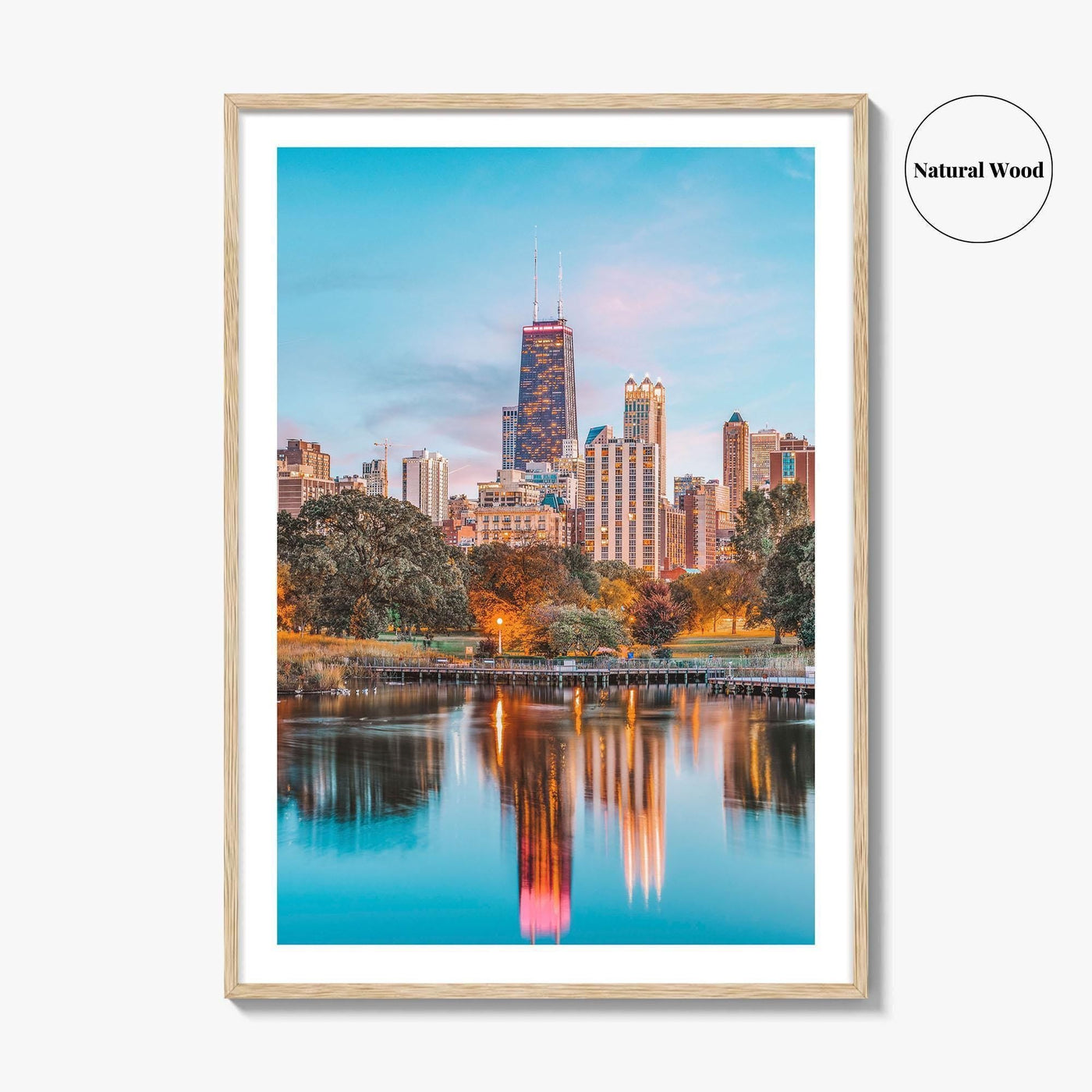 Chicago Lincoln Park Skyline Fine Art Photo Print, Wall Decor Poster, Illinois USA
