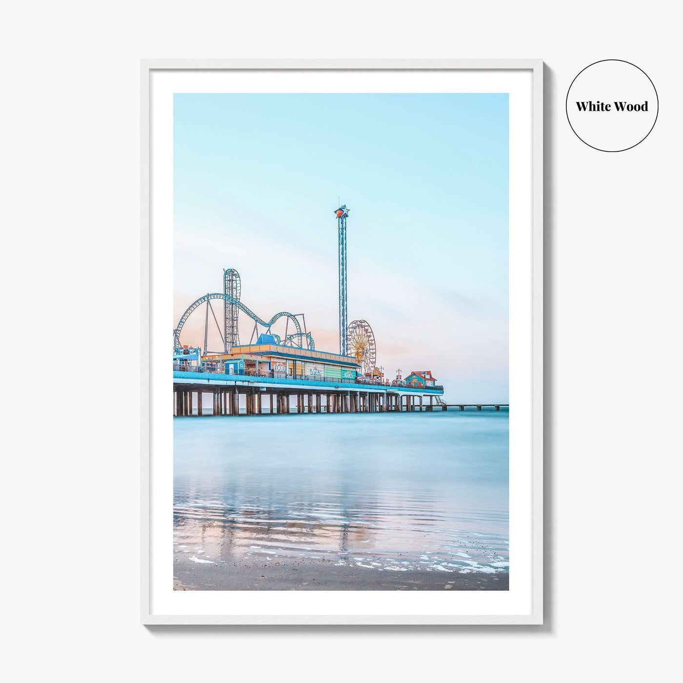 Galveston Fine Art Photo Print, Texas, USA, Pleasure Pier Wall Poster