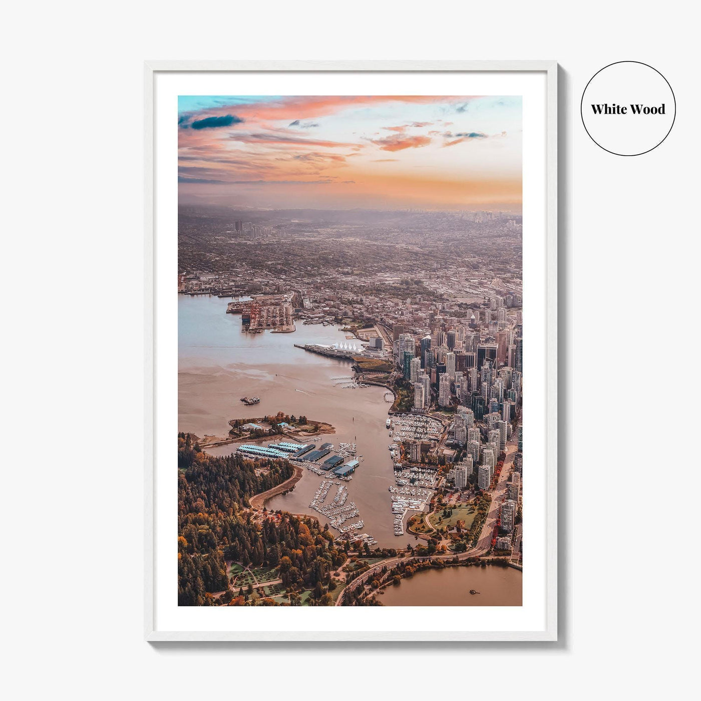 Vancouver Skyline Fine Art Photo Print, Downtown, Stanley Park, BC, Canada, Harbour, Poster