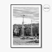 Sister Bay Black and White Fine Art Photo Print, Door County Harbor Wisconsin Poster