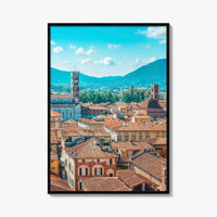Lucca Fine Art Photo Print, Tuscany Italy Wall Poster, Aerial View, Historic Center