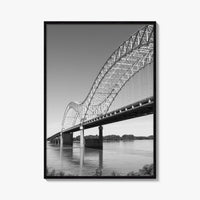 Memphis Black and White Fine Art Photo Print, Tennessee Hernando de Soto Bridge Poster