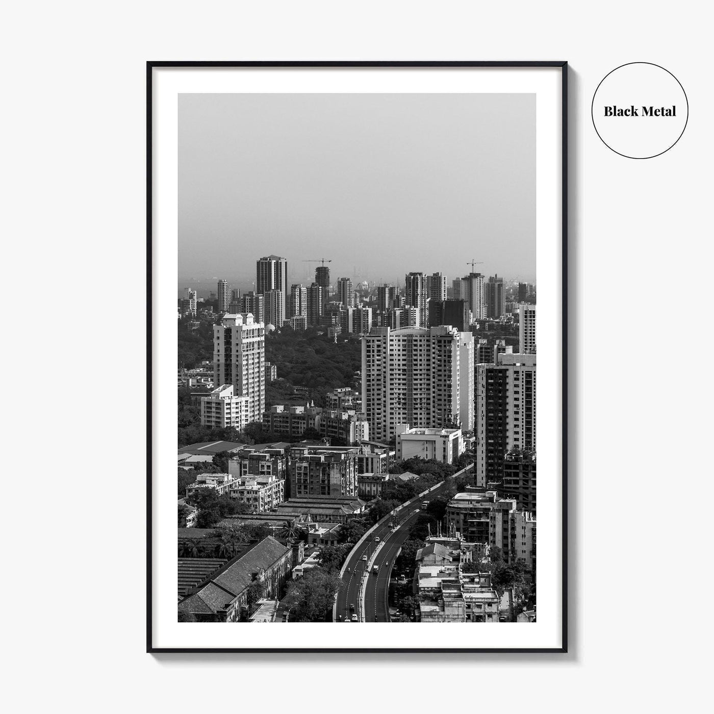 Mumbai Black and White Fine Art Photo Print, Bombay, Maharashtra India, Wall Decor Poster
