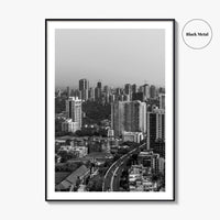 Mumbai Black and White Fine Art Photo Print, Bombay, Maharashtra India, Wall Decor Poster