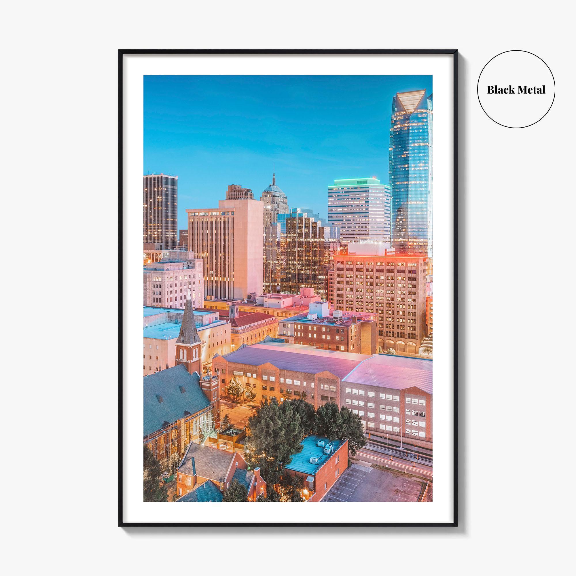 Oklahoma City Skyline Fine Art Photo Print, Oklahoma USA Wall Decor Poster, OKC