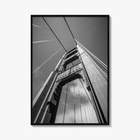 Golden Gate Bridge Black and White Fine Art Photo Print, San Francisco California Poster
