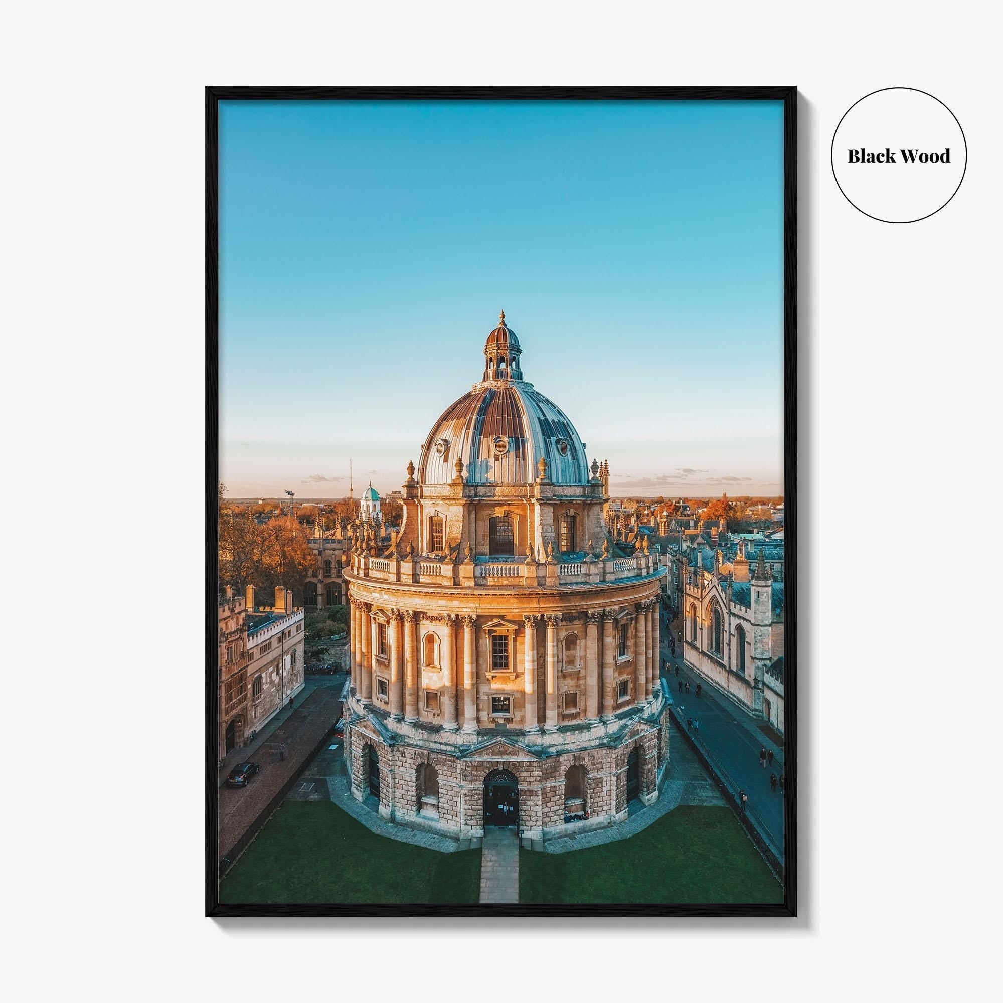 Oxford England Skyline Fine Art Photo Print, Aerial View, Oxfordshire UK Wall Decor Poster