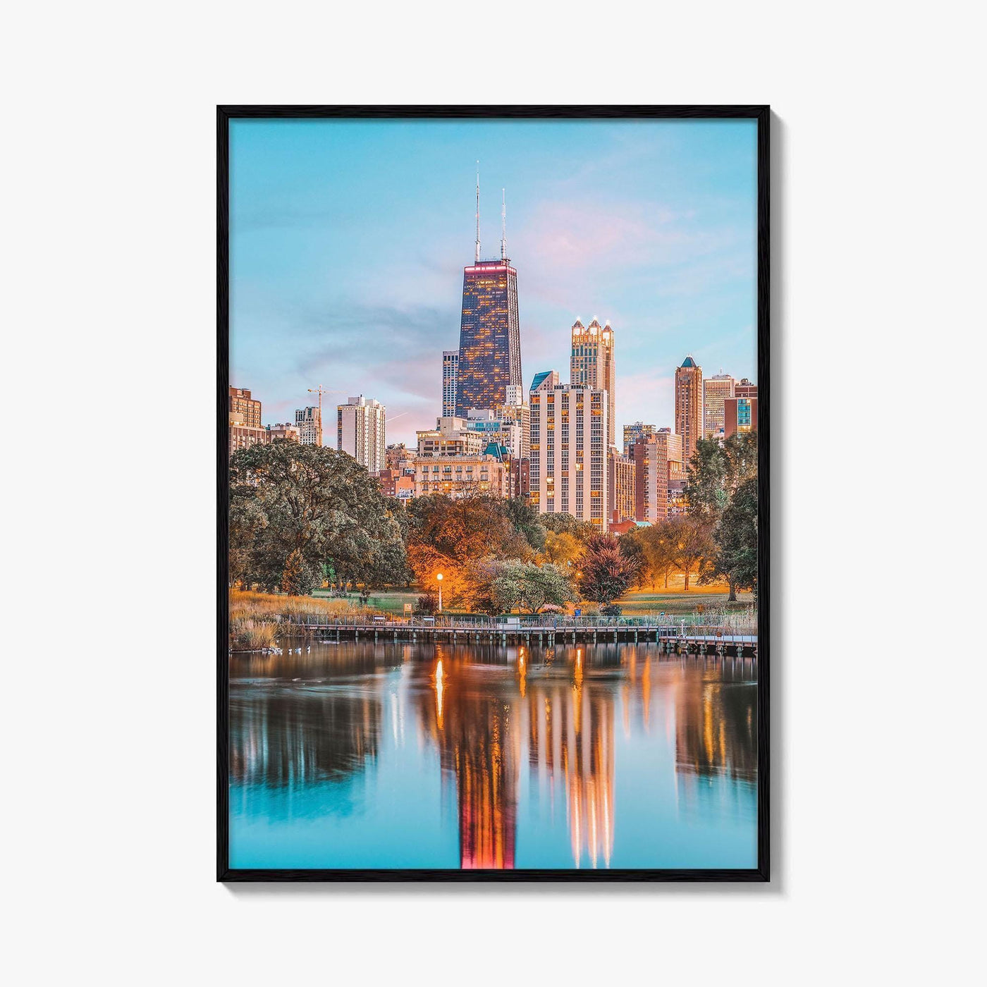 Chicago Lincoln Park Skyline Fine Art Photo Print, Wall Decor Poster, Illinois USA