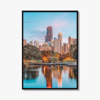 Chicago Lincoln Park Skyline Fine Art Photo Print, Wall Decor Poster, Illinois USA