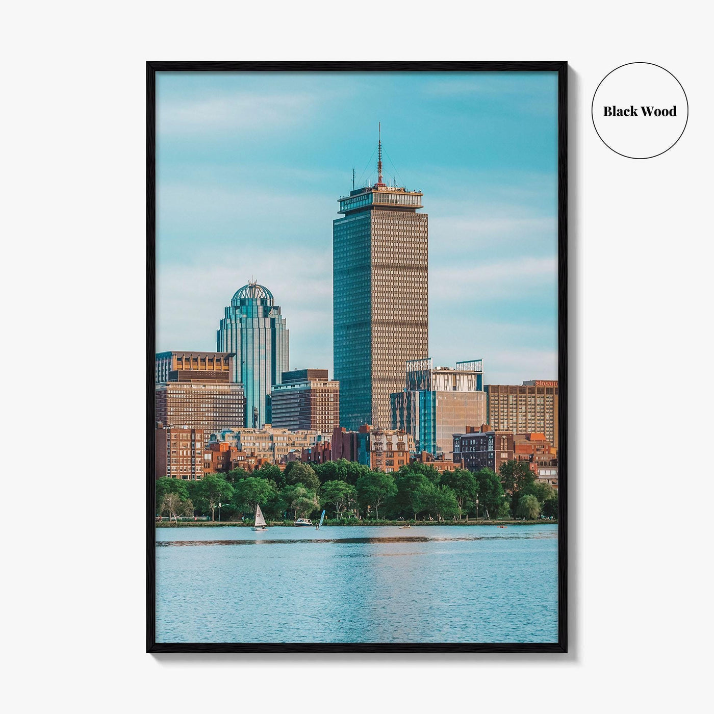Boston Skyline Fine Art Photo Print, Charles River, Cambridge Massachusetts, USA Wall Decor