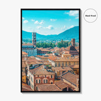 Lucca Fine Art Photo Print, Tuscany Italy Wall Poster, Aerial View, Historic Center