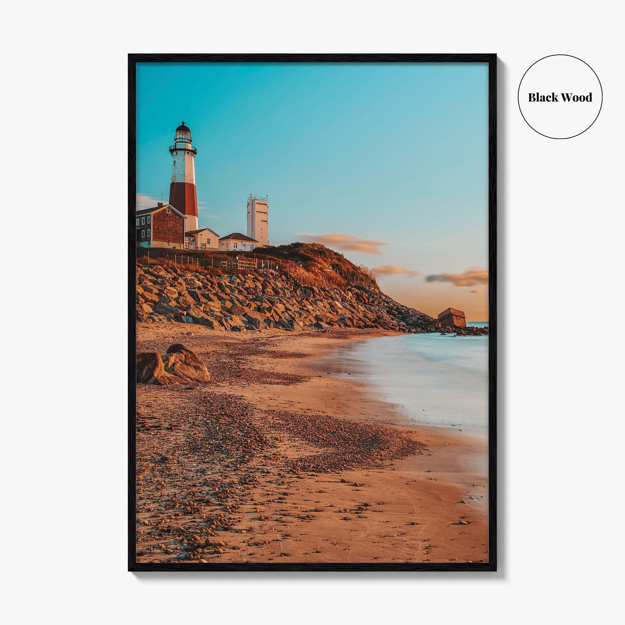 Montauk Fine Art Photo Print, Lighthouse Beach, Long Island New York Wall Decor Poster