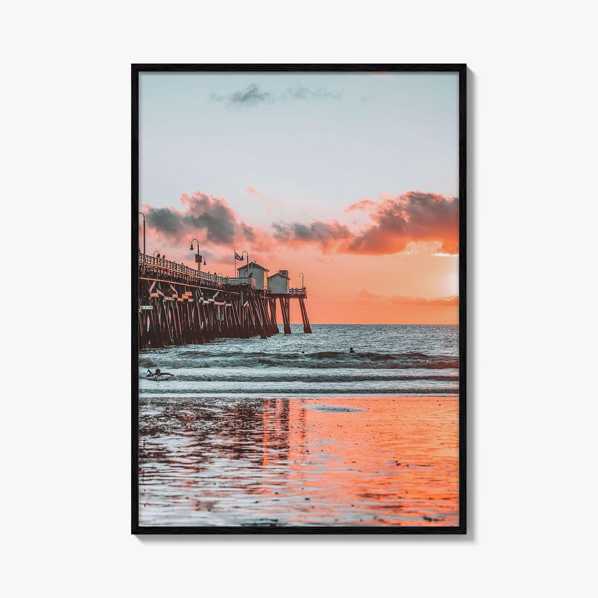 San Clemente Fine Art Photo Print, Pier, Beach, Orange County California, USA Wall Poster