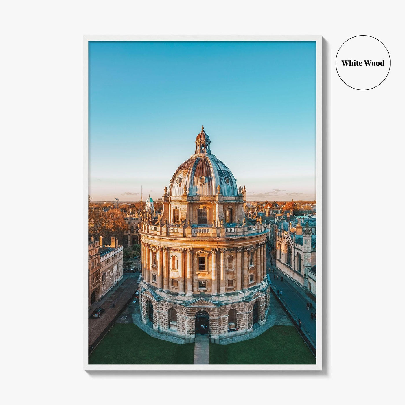 Oxford England Skyline Fine Art Photo Print, Aerial View, Oxfordshire UK Wall Decor Poster
