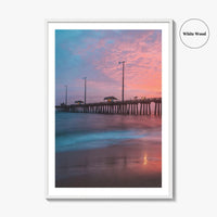 Nags Head Fine Art Photo Print, Outer Banks NC Poster, Fishing Pier Boardwalk OBX