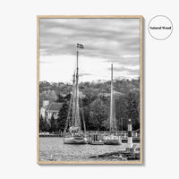 Sister Bay Black and White Fine Art Photo Print, Door County Harbor Wisconsin Poster