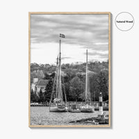 Sister Bay Black and White Fine Art Photo Print, Door County Harbor Wisconsin Poster