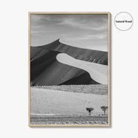 Namibia Black and White Fine Art Photo Print, Namib Desert Dune, Namib-Naukluft Poster