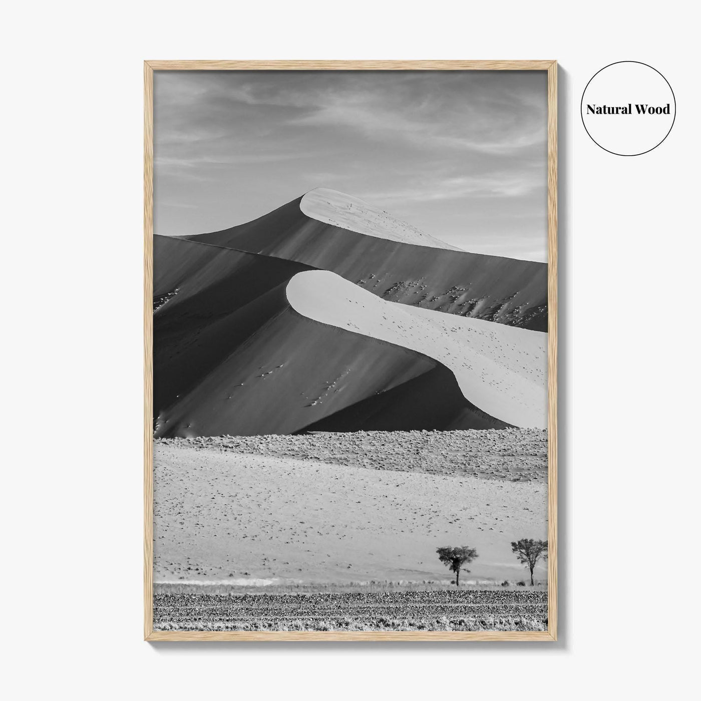 Namibia Black and White Fine Art Photo Print, Namib Desert Dune, Namib-Naukluft Poster