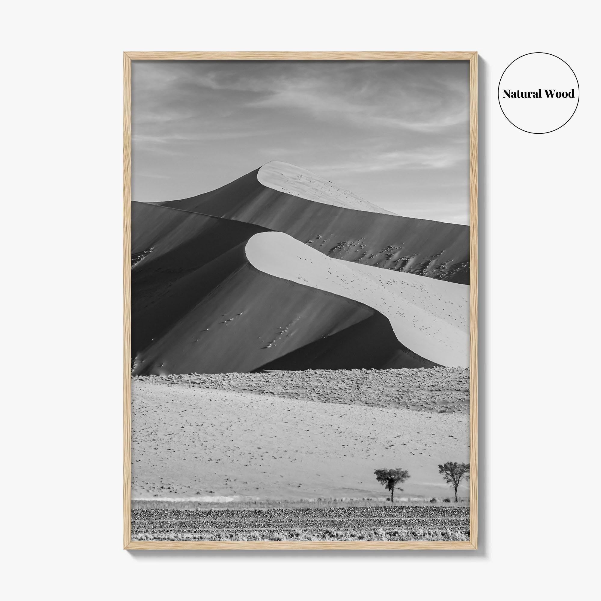 Namibia Black and White Fine Art Photo Print, Namib Desert Dune, Namib-Naukluft Poster