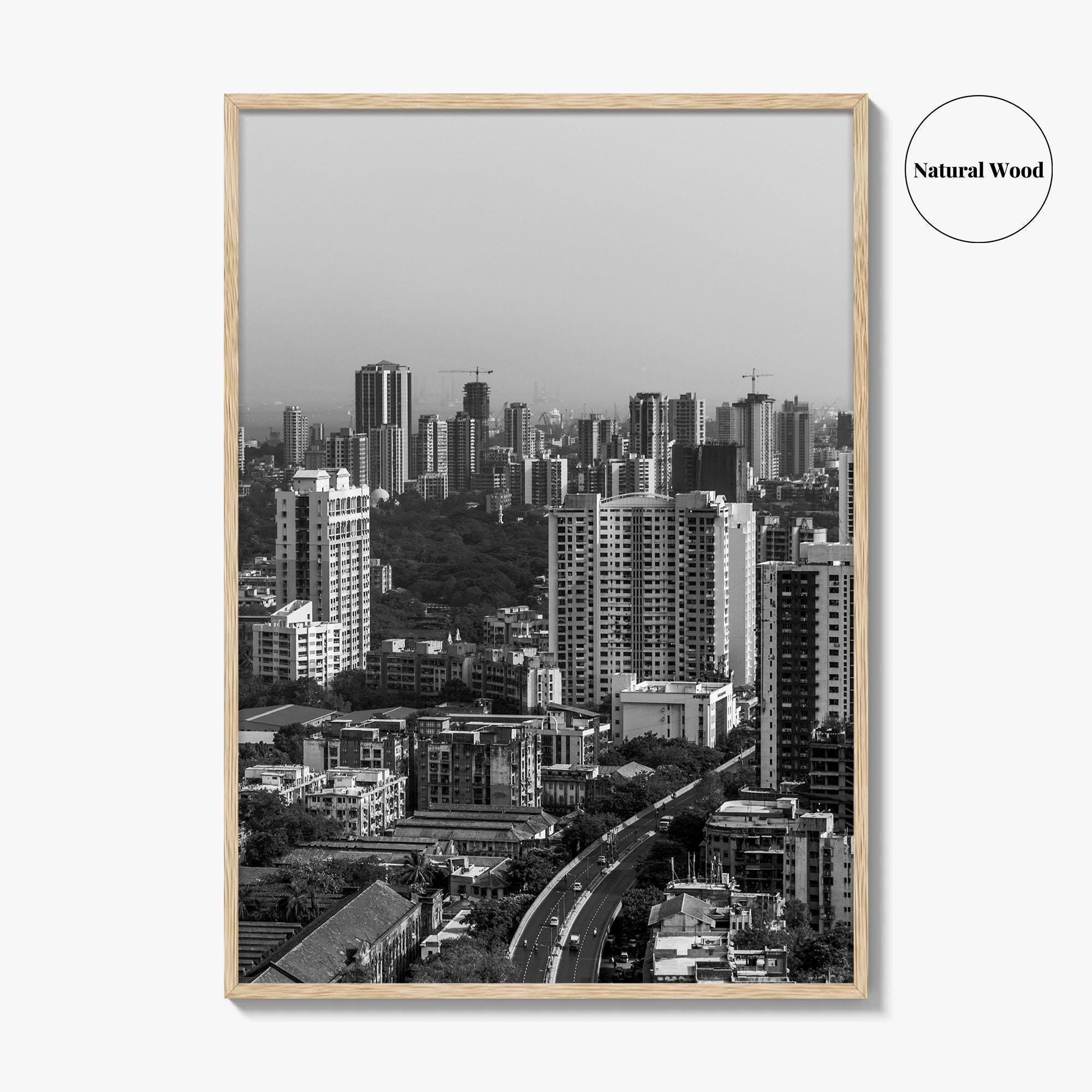 Mumbai Black and White Fine Art Photo Print, Bombay, Maharashtra India, Wall Decor Poster