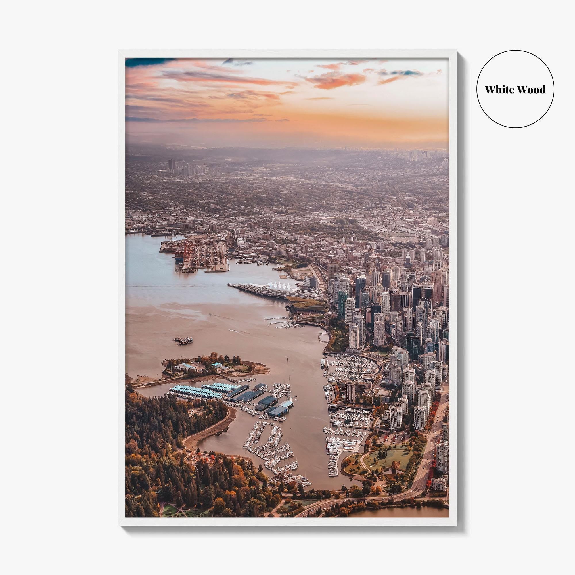Vancouver Skyline Fine Art Photo Print, Downtown, Stanley Park, BC, Canada, Harbour, Poster