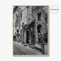 San Gimignano Black and White Fine Art Photo Print, Tuscany Italy Wall Poster
