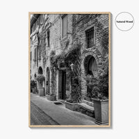 San Gimignano Black and White Fine Art Photo Print, Tuscany Italy Wall Poster
