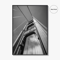 Golden Gate Bridge Black and White Fine Art Photo Print, San Francisco California Poster