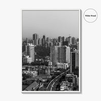 Mumbai Black and White Fine Art Photo Print, Bombay, Maharashtra India, Wall Decor Poster