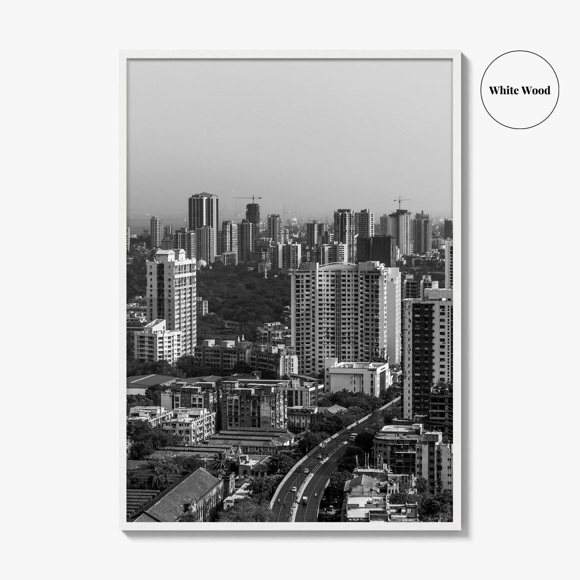 Mumbai Black and White Fine Art Photo Print, Bombay, Maharashtra India, Wall Decor Poster