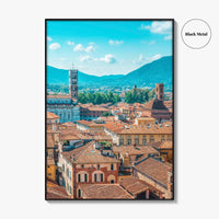 Lucca Fine Art Photo Print, Tuscany Italy Wall Poster, Aerial View, Historic Center