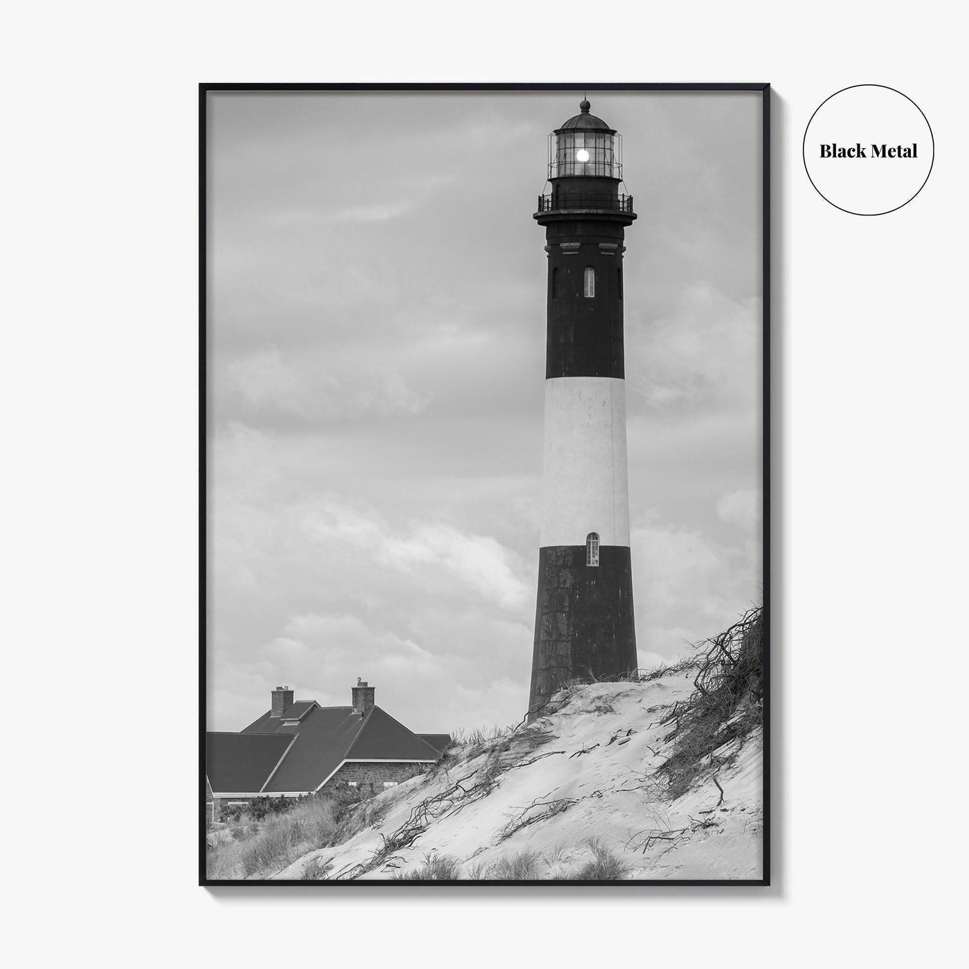 Fire Island Black and White Fine Art Photo Print, Long Island Lighthouse Poster