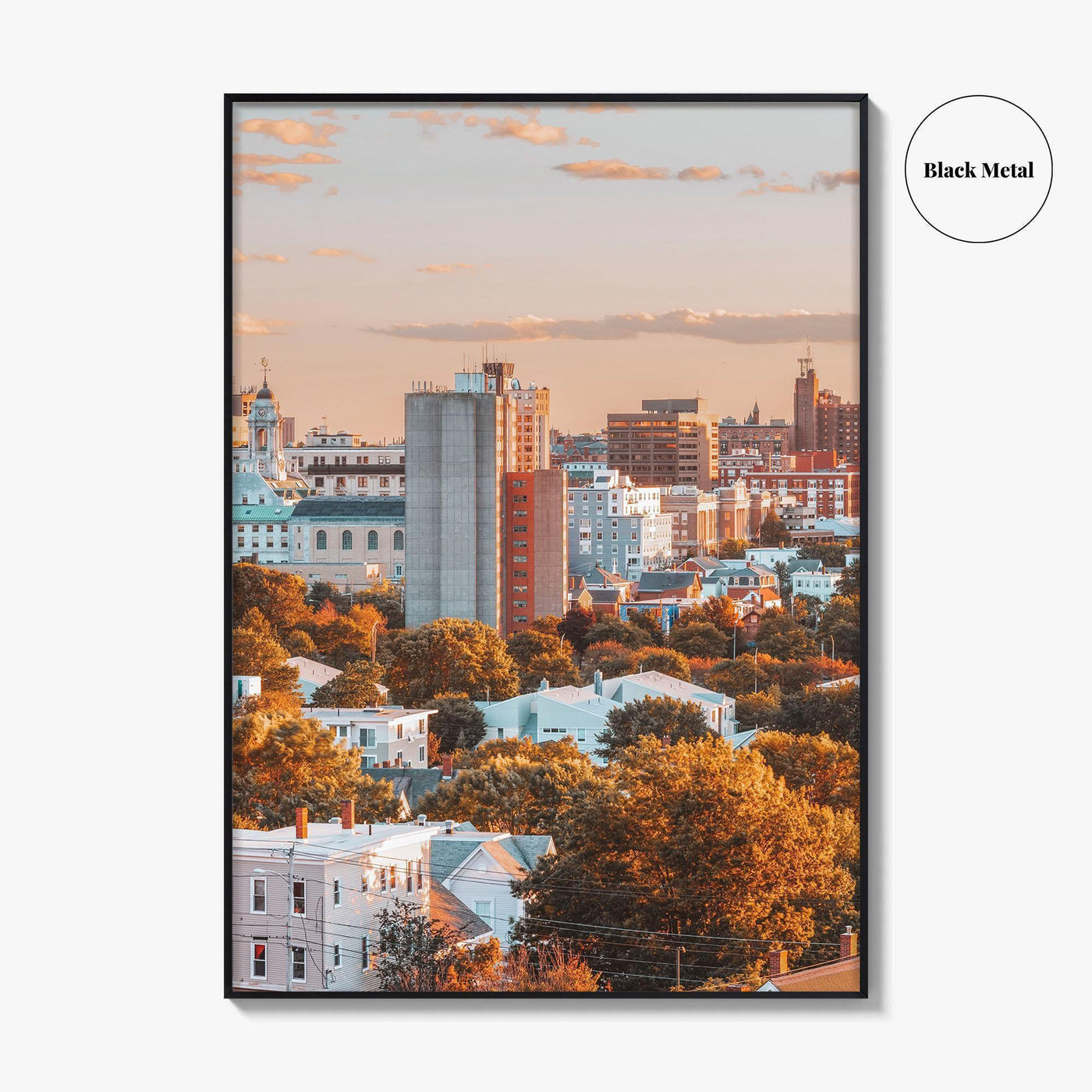 Portland Maine Skyline Fine Art Photo Print, Old Port, Casco Bay, USA, Poster