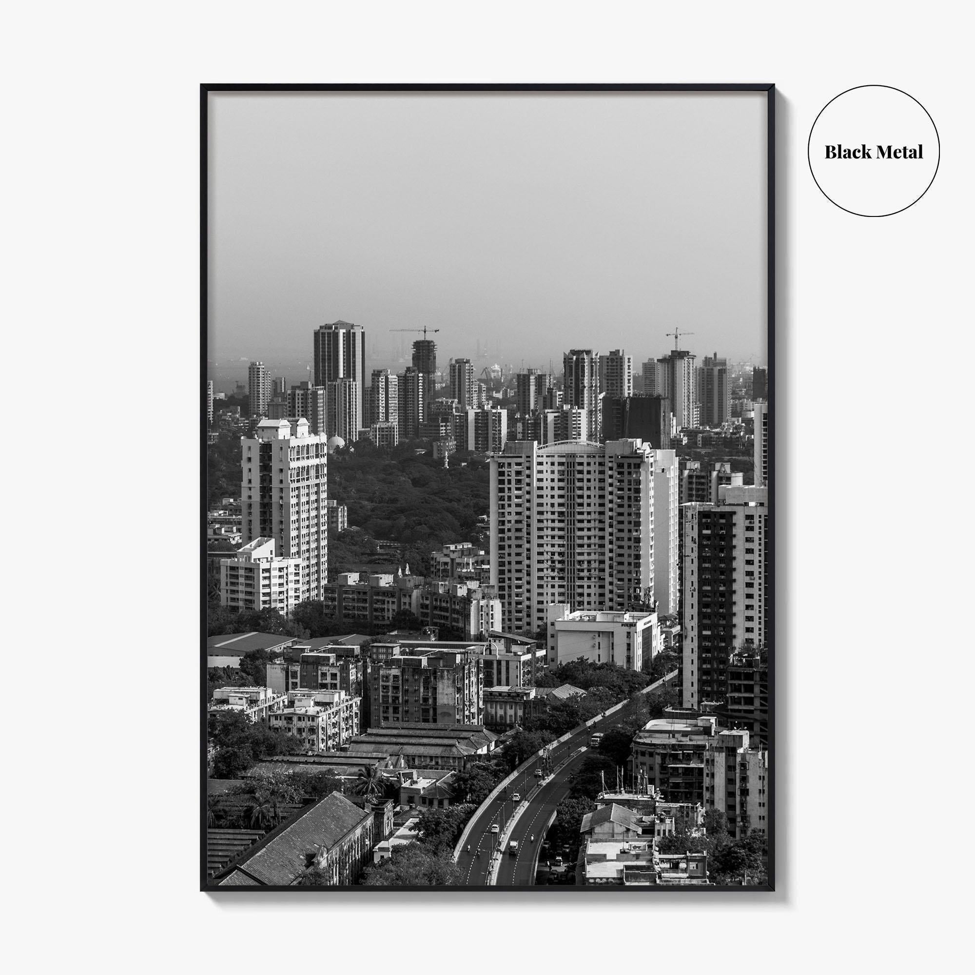 Mumbai Black and White Fine Art Photo Print, Bombay, Maharashtra India, Wall Decor Poster