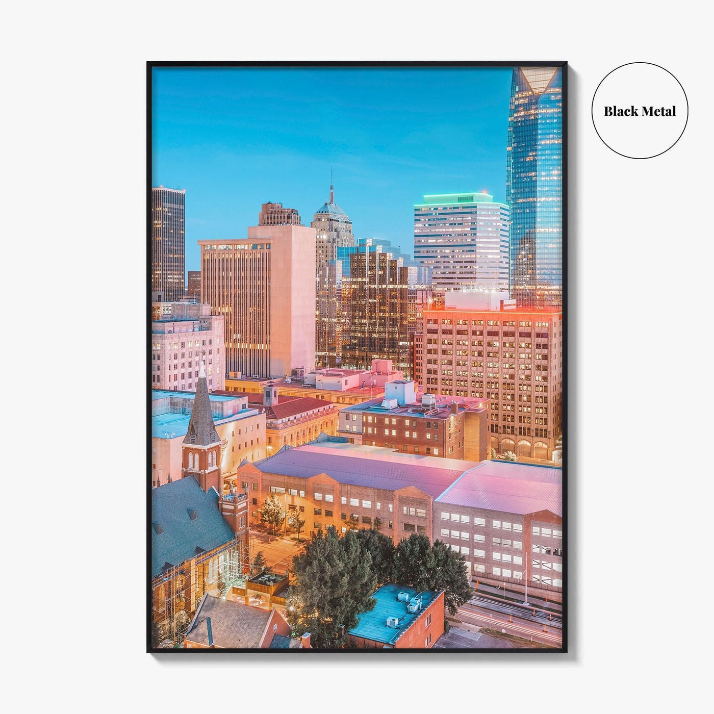 Oklahoma City Skyline Fine Art Photo Print, Oklahoma USA Wall Decor Poster, OKC